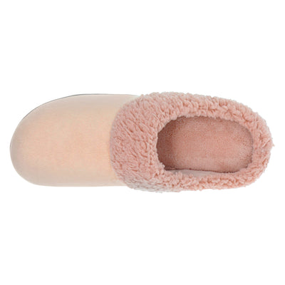 Isotoner Women's Velour and Sherpa Soft Hoodback with Recycled Microterry Sock & Lining