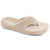 Women's Spa Thong Slippers in Taupe Right Angled View