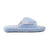 Signature Women's Microterry Spa Slide Slippers in Blue Moon Profile View