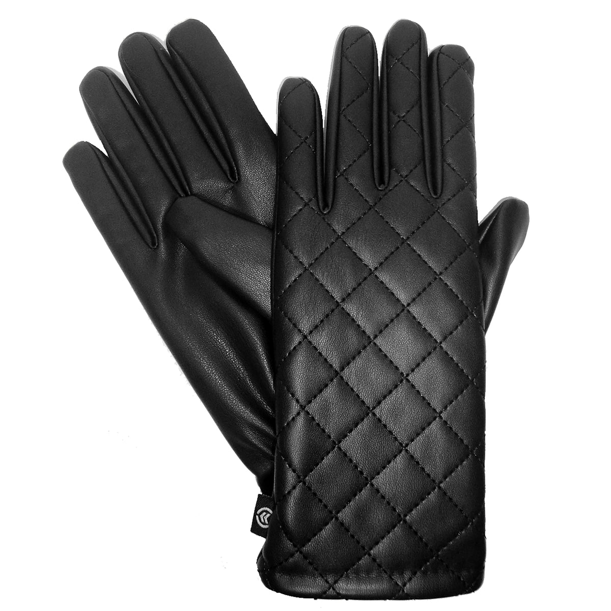 Isotoner Women's Faux Nappa Gloves with Diamond Quilting