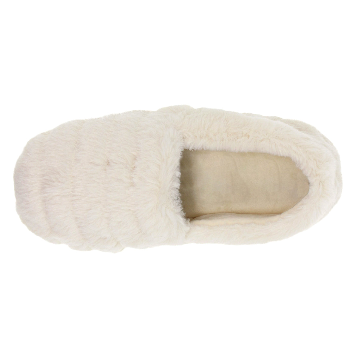 Isotoner Women's Recycled Faux Fur Espadrille Slipper with Recycled Velour Sock & Lining