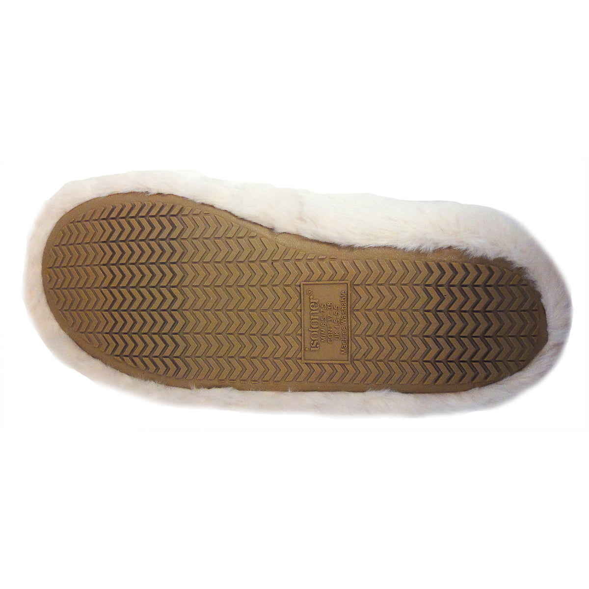 Isotoner Women's Recycled Faux Fur Espadrille Slipper with Recycled Velour Sock & Lining