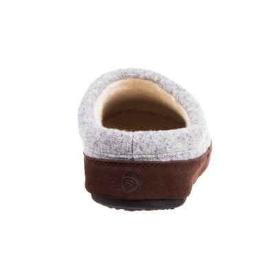 Women's Forest Mule Slippers in Heather Grey Hare back View