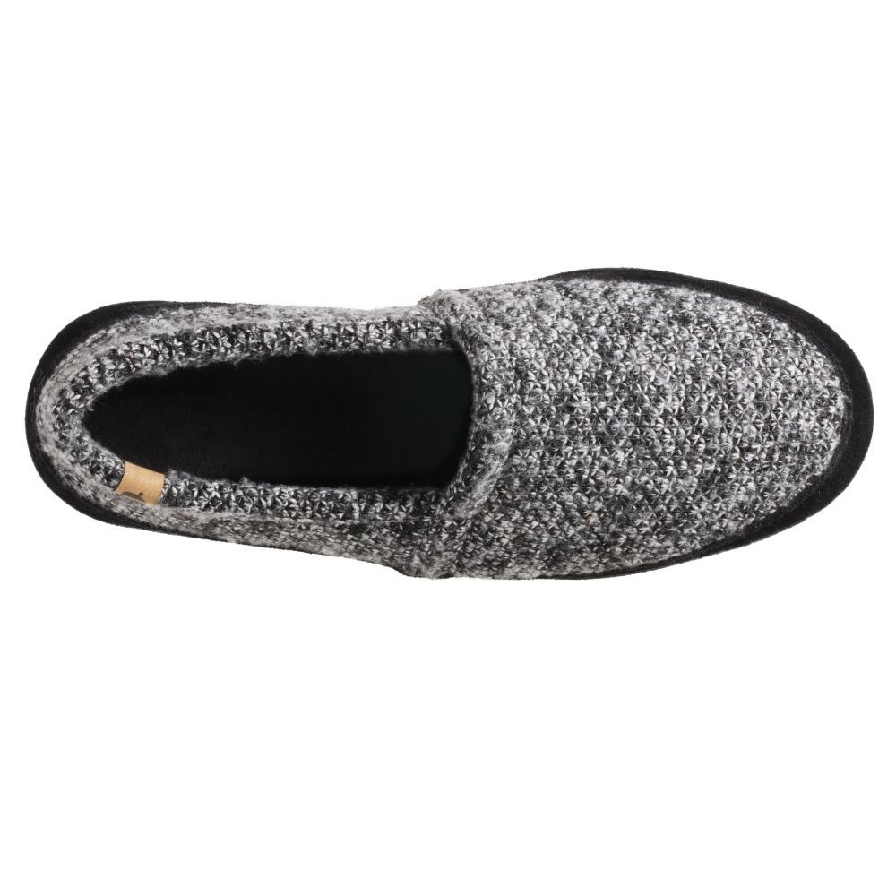 Men's Original Acorn Moccasins in Black Tweed Inside Top View
