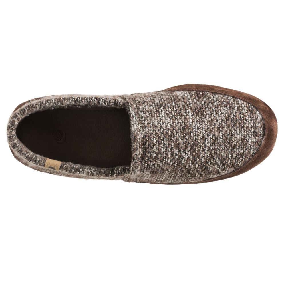 Men's Original Acorn Moccasins in Brown Tweed Inside Top View