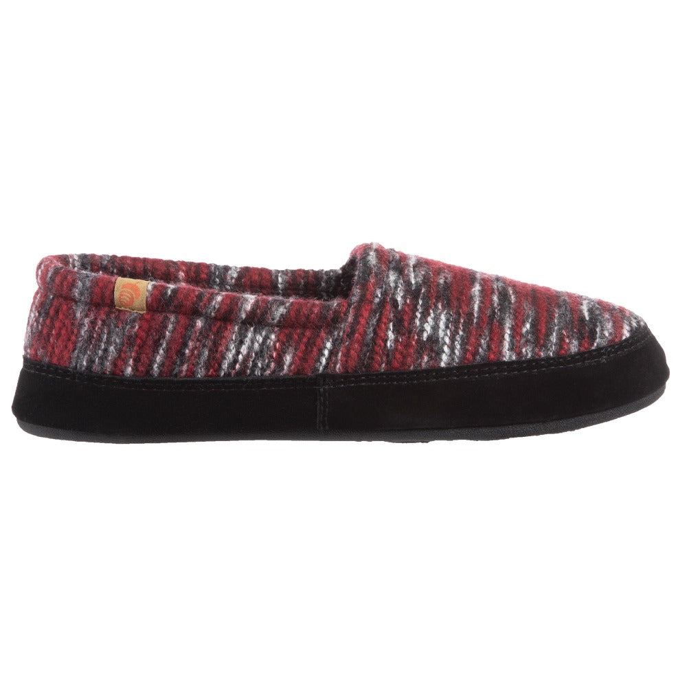 Men's Original Acorn Moccasins in Garnet Profile