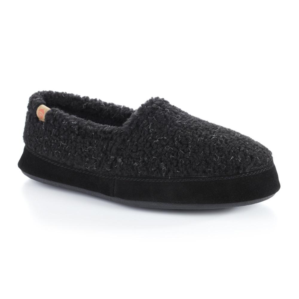Men's Original Acorn Moccasins in Black Berber Right Angled View