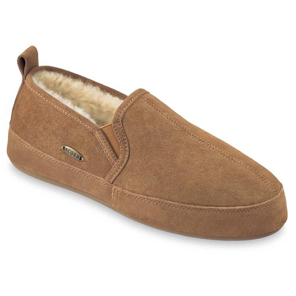 Acorn Men's Shearling Romeo Slippers in Walnut Angle View
