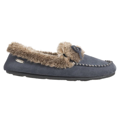 Acorn Women’s Genuine Suede with Faux Fur Moc Slippers