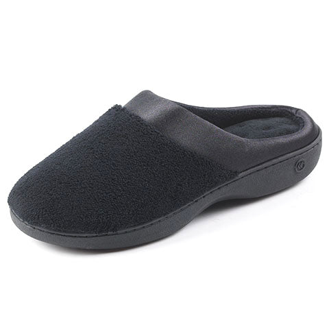 Isotoner womens microterry pillowstep satin cuff clog slippers 90745 Totes Isotoner Canada