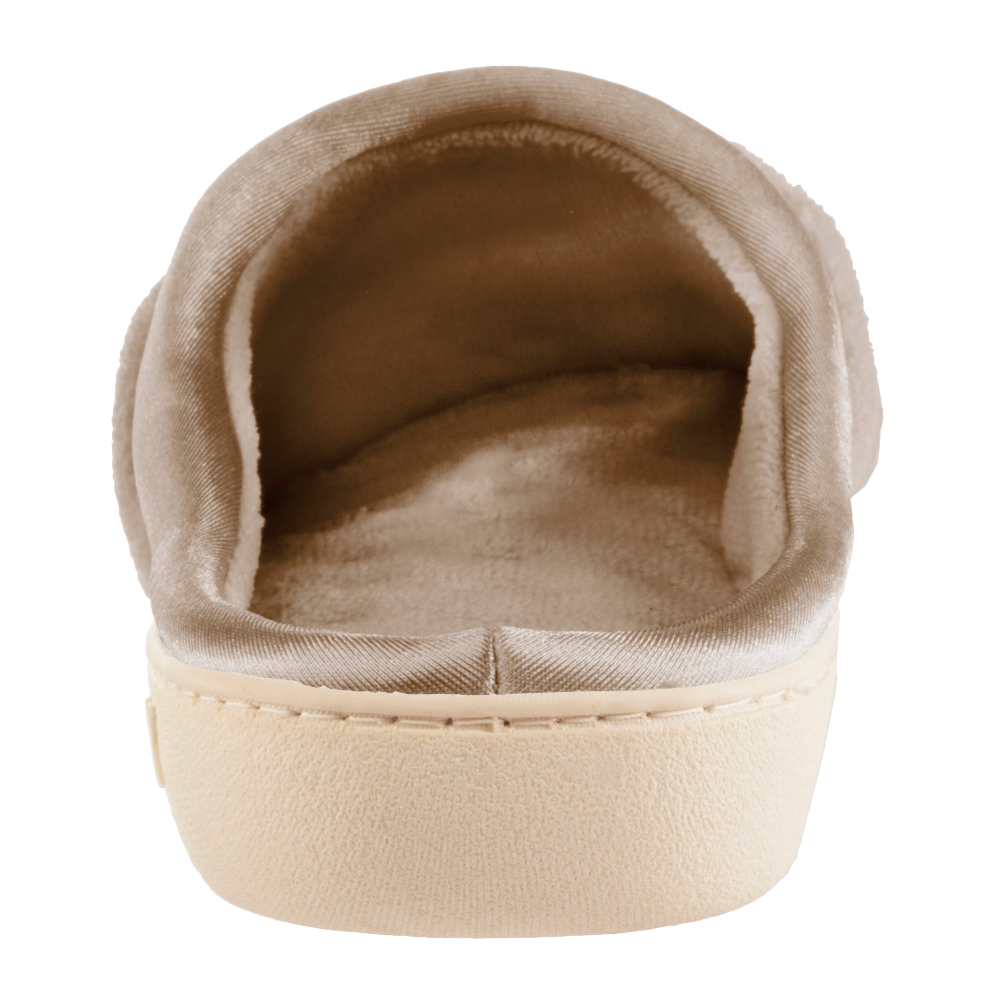 Isotoner Women's Microterry PillowStep Satin Cuff Clog Slippers for Women