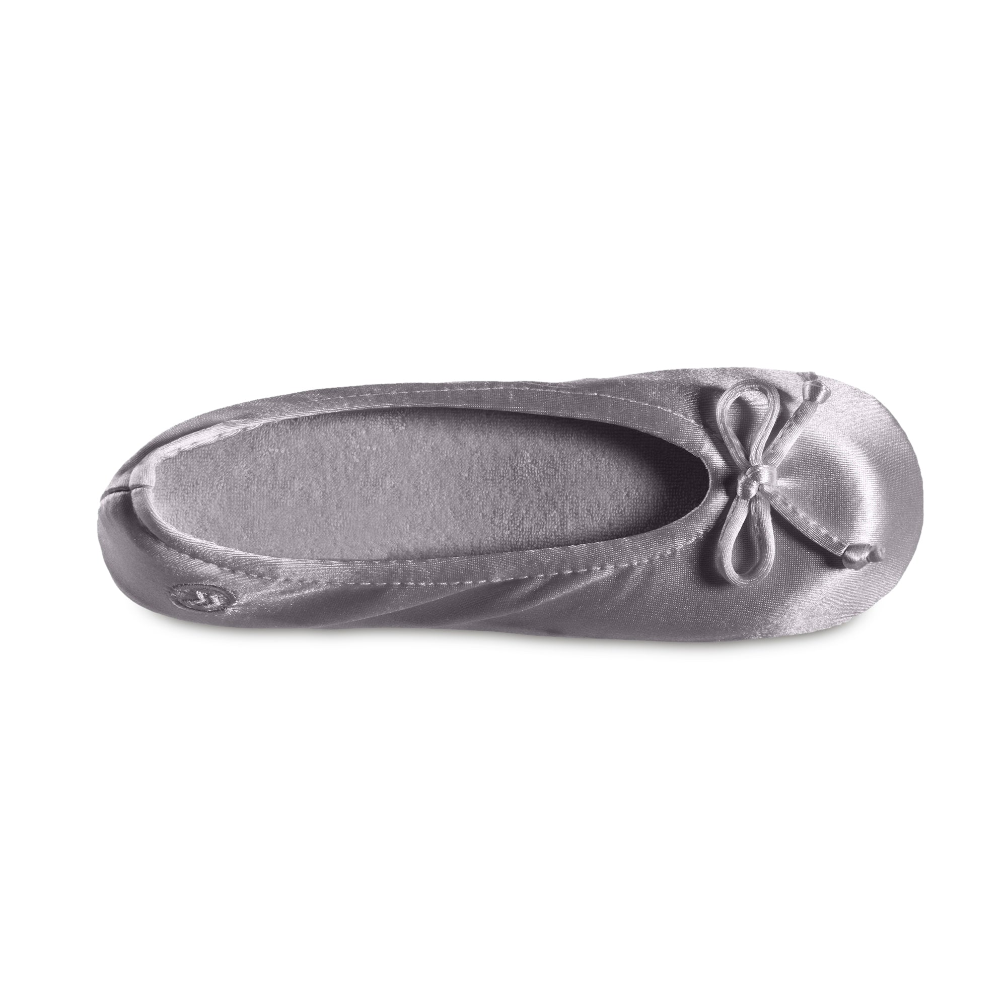 Isotoner satin slippers womens clearance