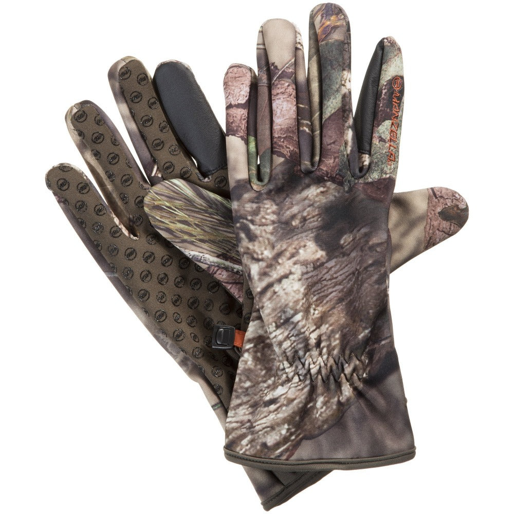 Men's Whitetail Bow Touchtip Gloves in Mossy Oak Pair Side Profile
