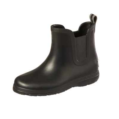 Cirrus™ Kid's Chelsea Ankle Rain Boot in Black Left Angled View